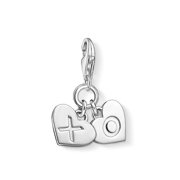 Thomas Sabo Silver XO Heart Charm - Picture 1 of 1